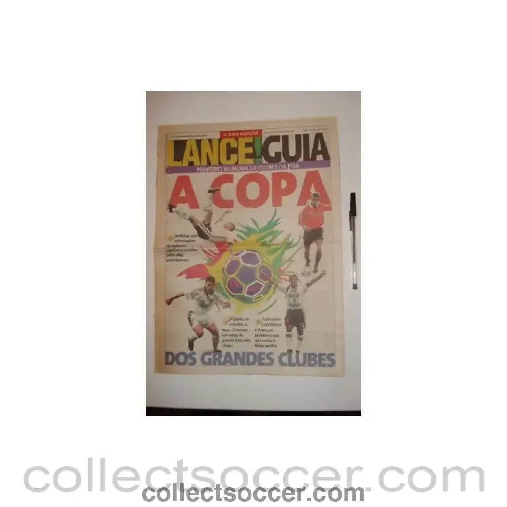 2000 - Lance newspaper of January 2000 covering the Clubs World Cup Finals