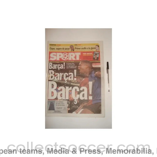 2000 - Sport newspaper of 18/04/2000 covering 2000 Champions League Semi-Final Barcelona v Valencia
