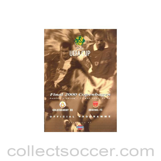 2000 UEFA Cup Final Official Programme Arsenal V Galatasaray