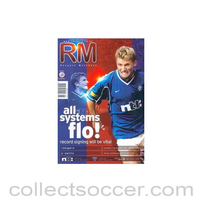2000 - Glasgow Rangers V Celtic Programme 26/11/2000