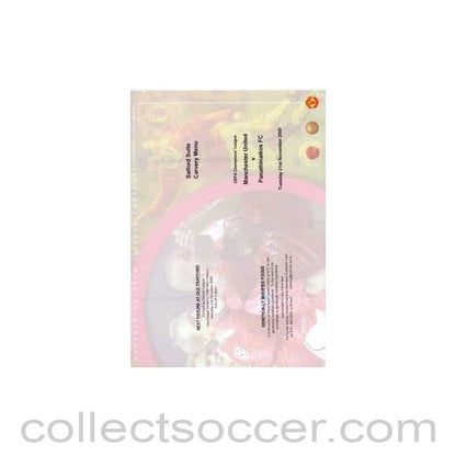 Menu Manchester United V Pantinaikos FC Salford Carvery Edition