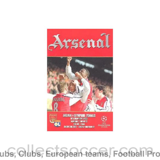 2001 - Arsenal v Olympique Lyonnais official programme 21/02/2001
