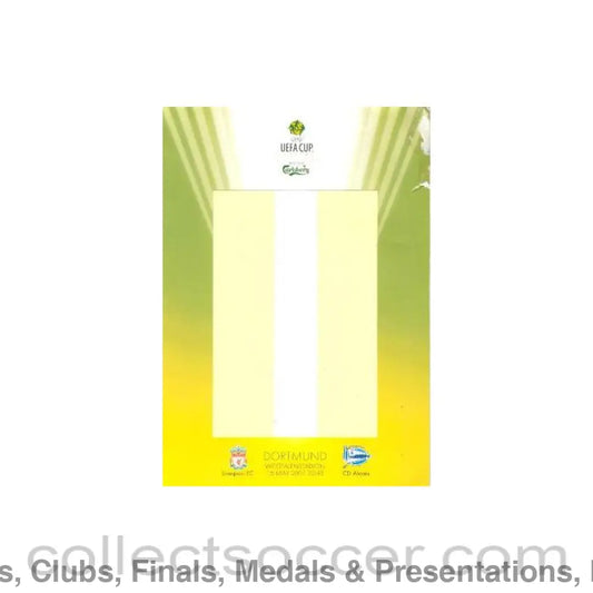 2001 - Liverpool v Deportivo Alaves souvenir frame for photographs UEFA Cup Final 16/05/2001