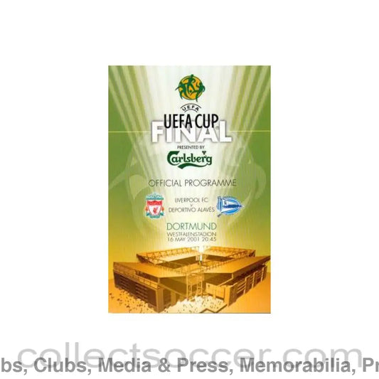 2001 UEFA Cup Press Pack Liverpool V Alaves