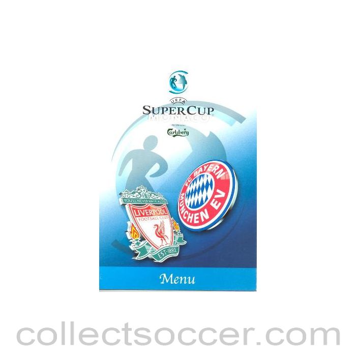 2001 Super Cup Monaco Menu