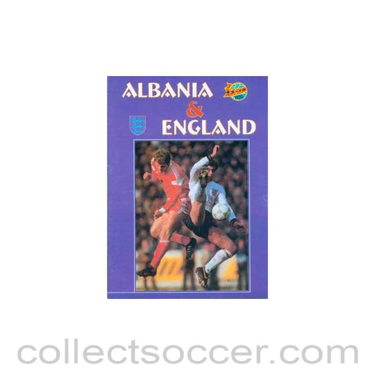 2001 Albania V England Programme