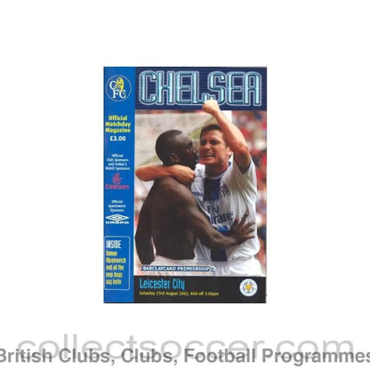 2003 - Chelsea v Leicester City official programme 23/08/2003