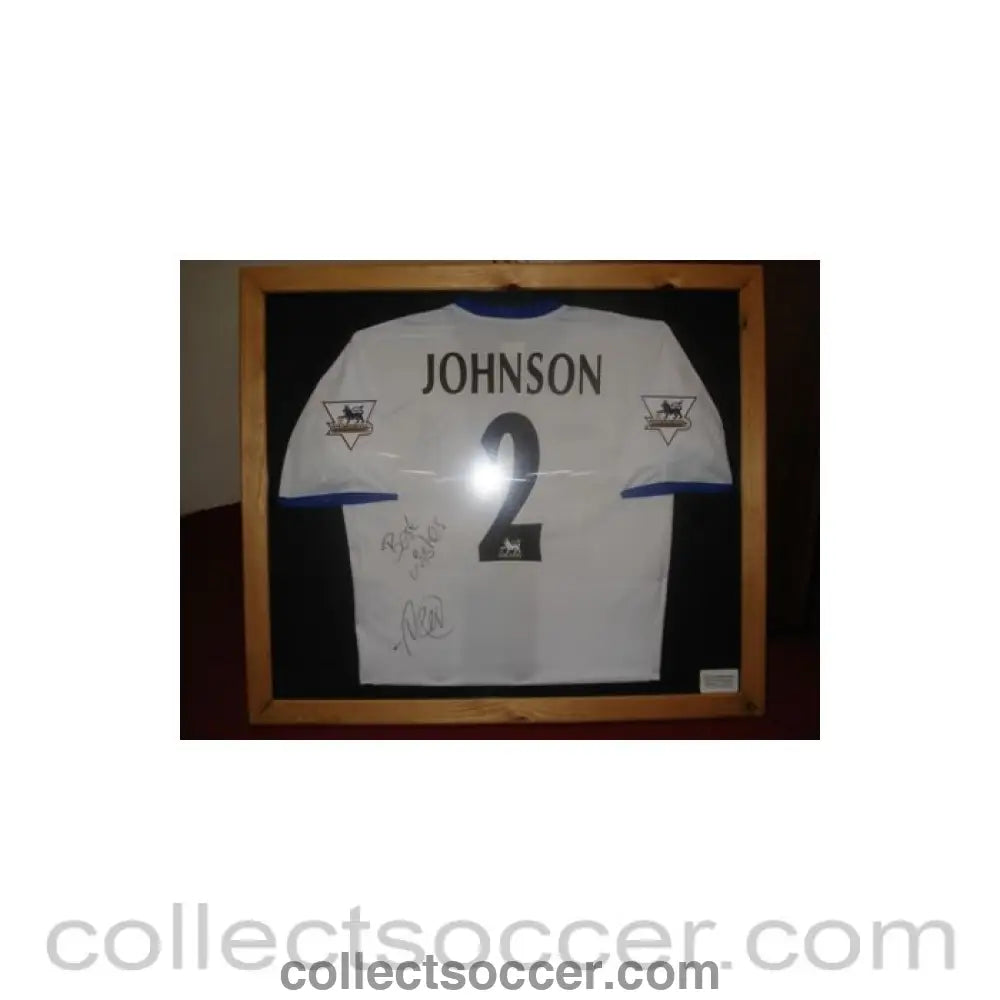 2003 - Glen Johnson’s match worn shirt in Chelsea v Arsenal match on 18/10/2003 Season 2003-2004 framed
