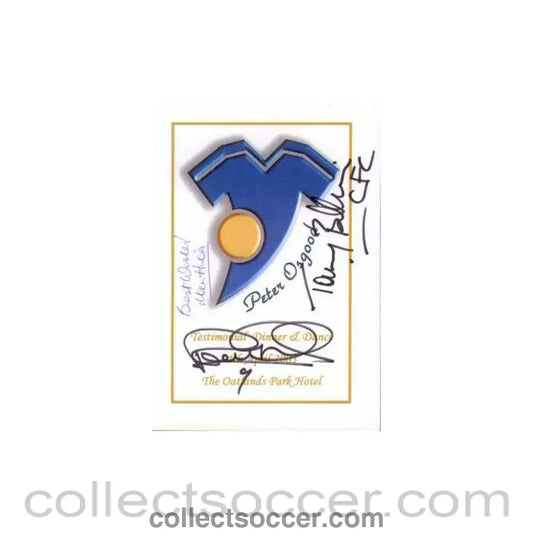 2003 - Peter Osgood Testimonial Dinner Multi Signed Menu 04/04/2003
