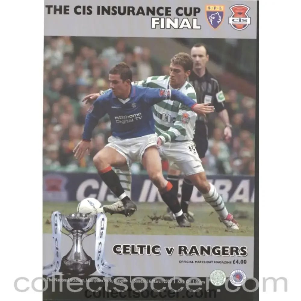 2003 Scottish League Cup Final Celtic v Rangers Official Football Programme - Collect Soccer