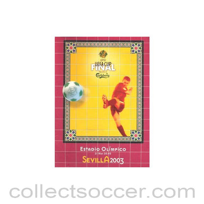 2003 UEFA Cup Final Celtic v Porto press pack 21/05/2003, in a folder