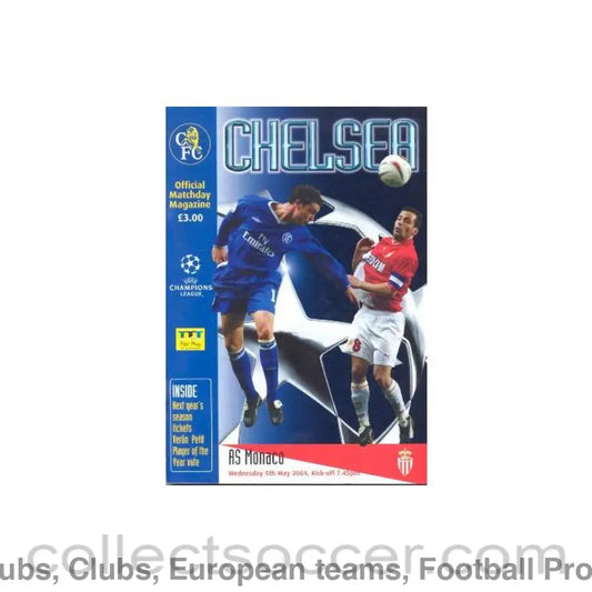 2004 - Chelsea v Monaco Official Programme 05/05/2004