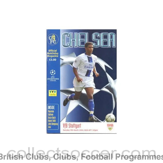 2004 - Chelsea v Stuttgart official programme 09/03/2004