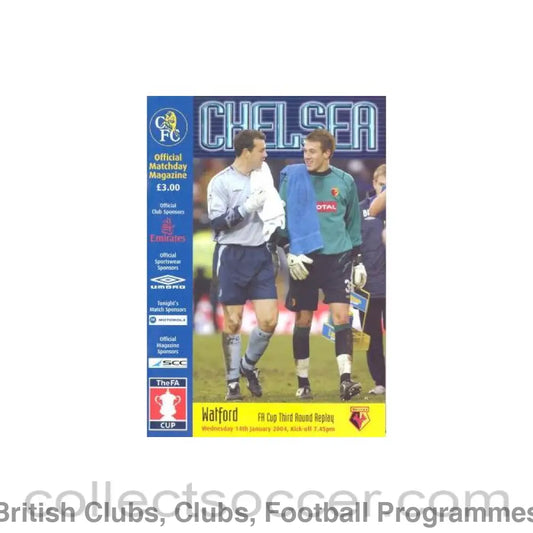 2004 - Chelsea v Watford official programme 14/01/2004