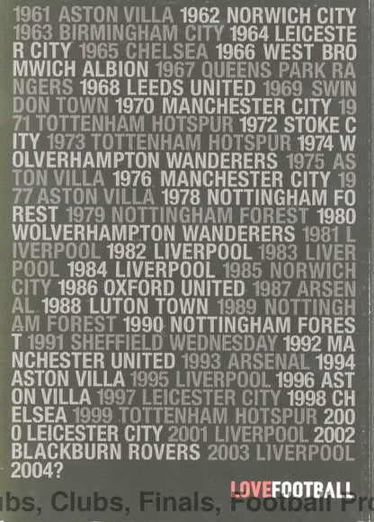 2004 League Cup Final Programme Bolton Wanderers v Middlesbrough