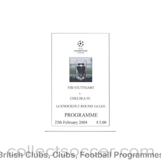 2004 - Stuttgart vChelsea unofficial programme 25/02/2004 pirate