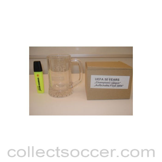 2004 - UEFA 50 Years Champions League Auf Schalke Final 2004 beer glass