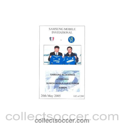 2005 - Suwon Samsung Bluewings vChelsea unofficial programme 20/05/2005 pirate