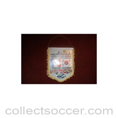 2006 World Cup France v Korea unofficial pennant 18/06/2006