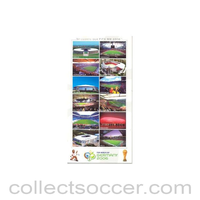 2006 World Cup Germany Stadiums postcard, featuring 12 stadiums
