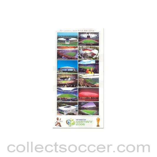 2006 World Cup Germany Stadiums postcard, featuring 12 stadiums