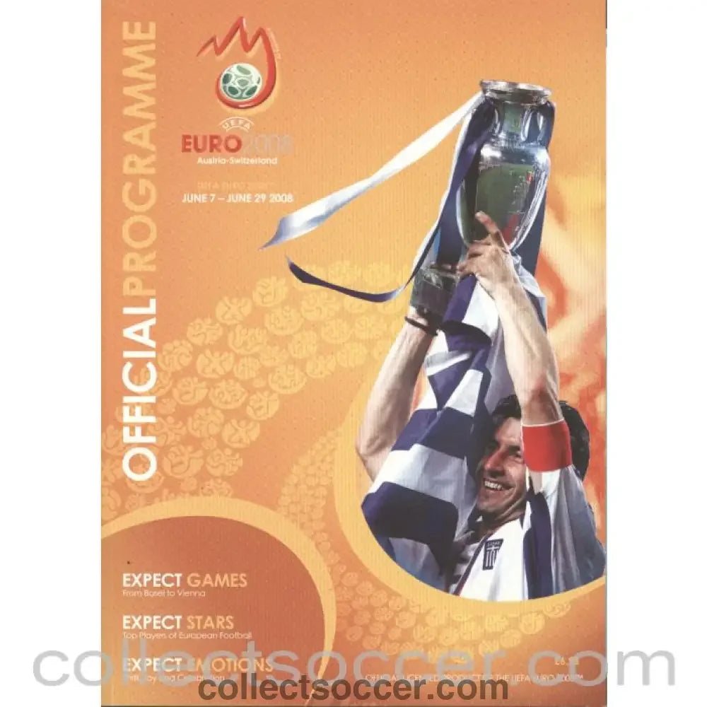 2008 European Championship Tournament Programme - English Language edition - Collect Soccer
