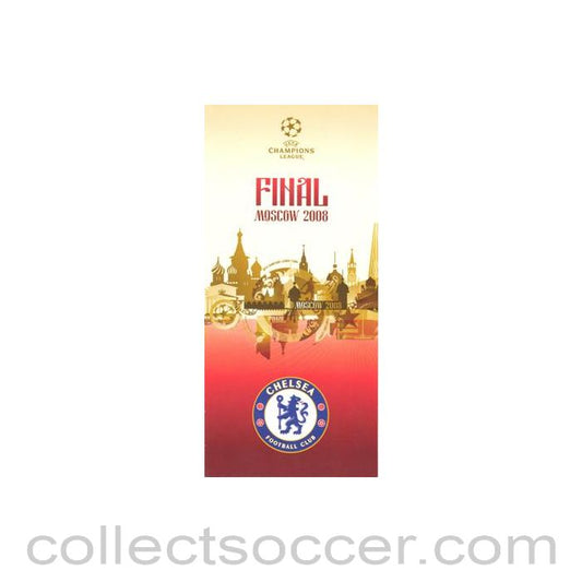 2008 Champions League Final in Moscow Chelsea leaflet