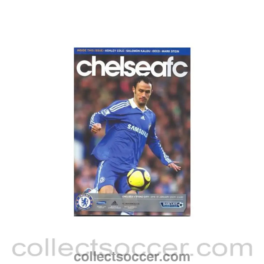 2009 - Chelsea v Stoke City official programme 17/01/2009