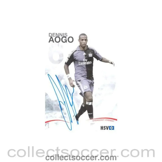 2009 - Hamburg Dennis Aogo originally signed card of Season 2009-2010