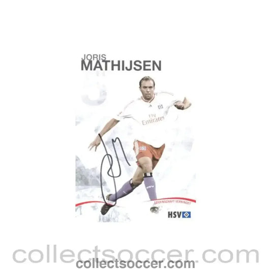 2009 - Hamburg Joris Mathijsen originally signed card of Season 2009-2010