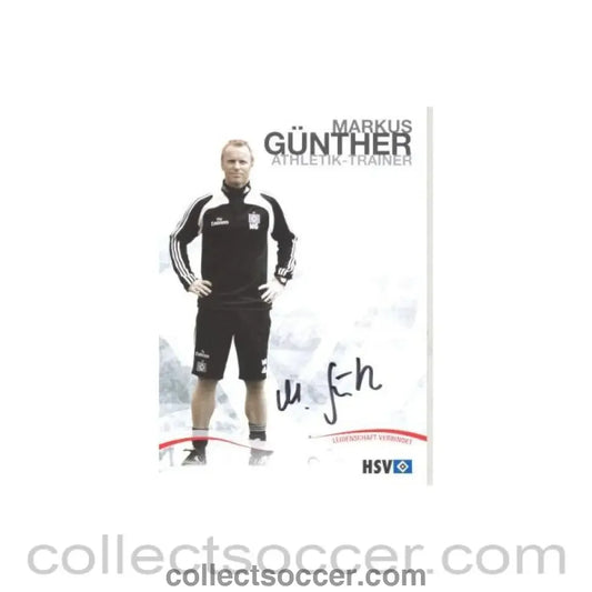 2009 - Hamburg Markus Gunther - Athletics Trainer originally signed card of Season 2009-2010