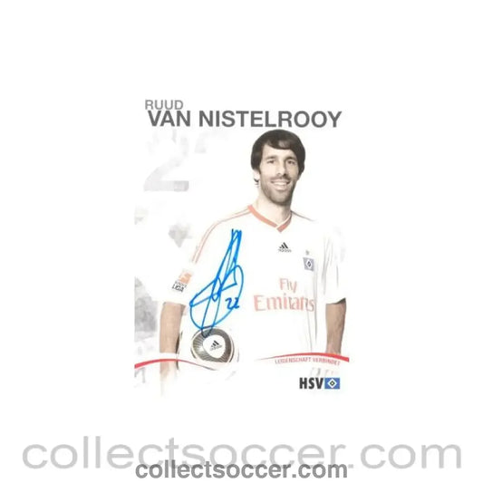 2009 - Hamburg Ruud van Nistelrooy originally signed card of Season 2009-2010