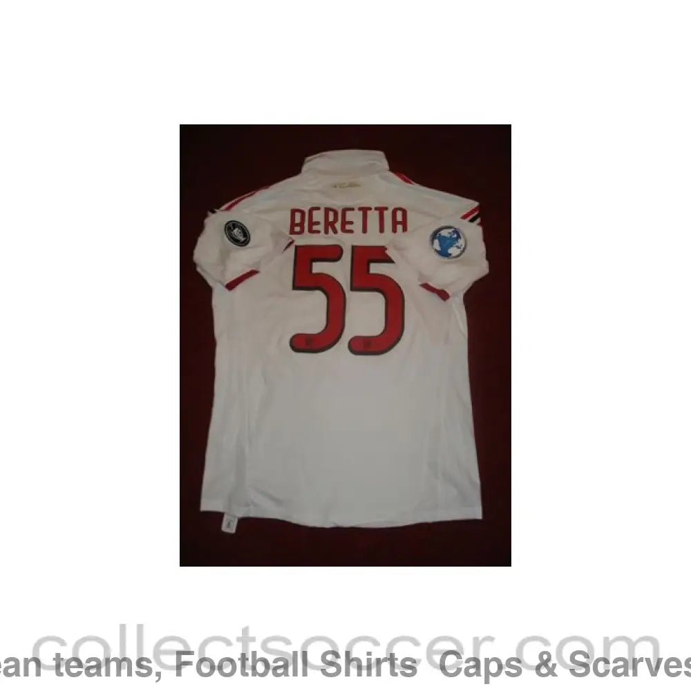 2009 - Match worn shirt of AC Milan’s Beretta No 55 during 2009 World Football Challenge