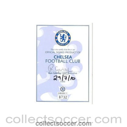 2010 - Officially Signed Product of Chelsea F.C. - original signarure of Ron Gourlay - Chief Executive of Chelsea F.C.