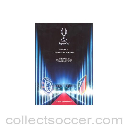 2012 Super Cup Final Chelsea v Atletico Madrid official programme