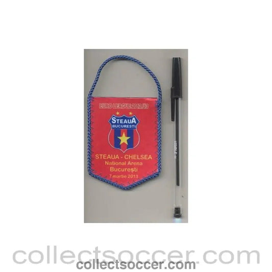 2013 - Steaua Bucharest v Chelsea 07/03/2013 and Chelsea v Steaua 14/03/2013 UEFA Europa League small pennant - Collect Soccer