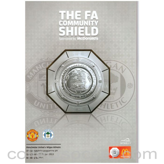 2013 Community Shield Official Programme Manchester United v Wigan Athletic
