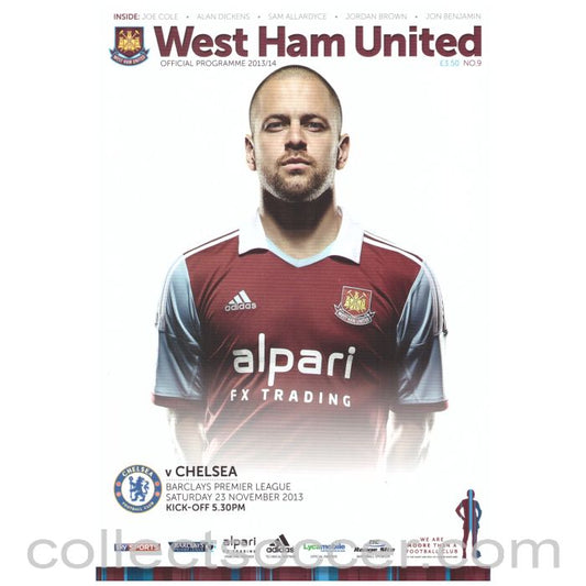 2013 West Ham United v Chelsea Football Programme