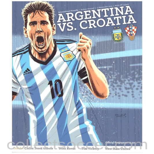 2014 Argentina v Croatia Official Football Programme