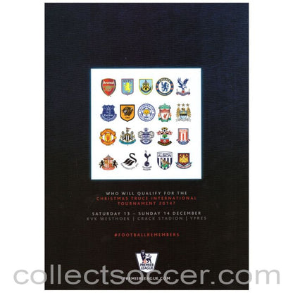 2014 Premier League Christmas Truce National Finals Programme + 4 page Issue