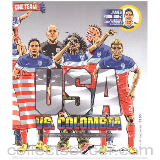 2014 USA v Colombia Official Football Programme