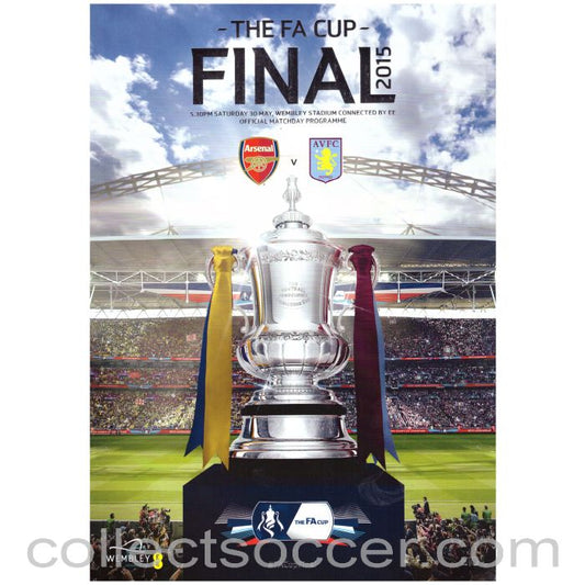 2015 FA Cup Final Arsenal v Aston Villa Football Programme