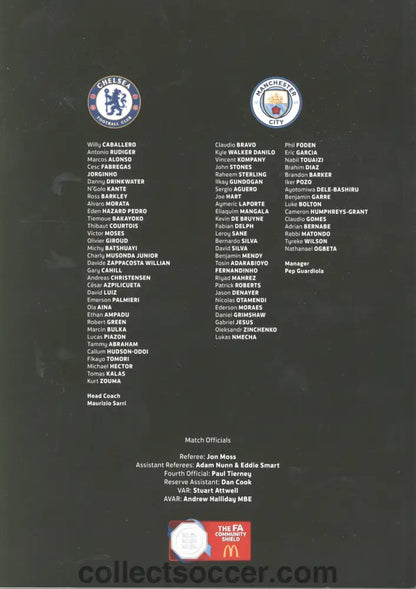 2018 Community Shield Chelsea v Manchester City