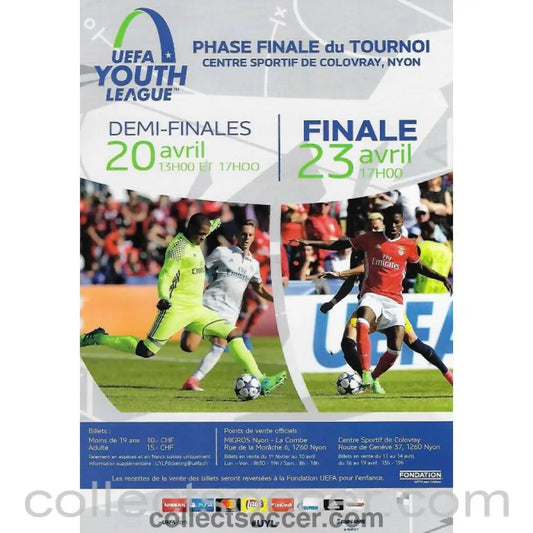 2018 UEFA Youth League Final Player Flyer - Chelsea v Porto - Manchester City v Barcelona