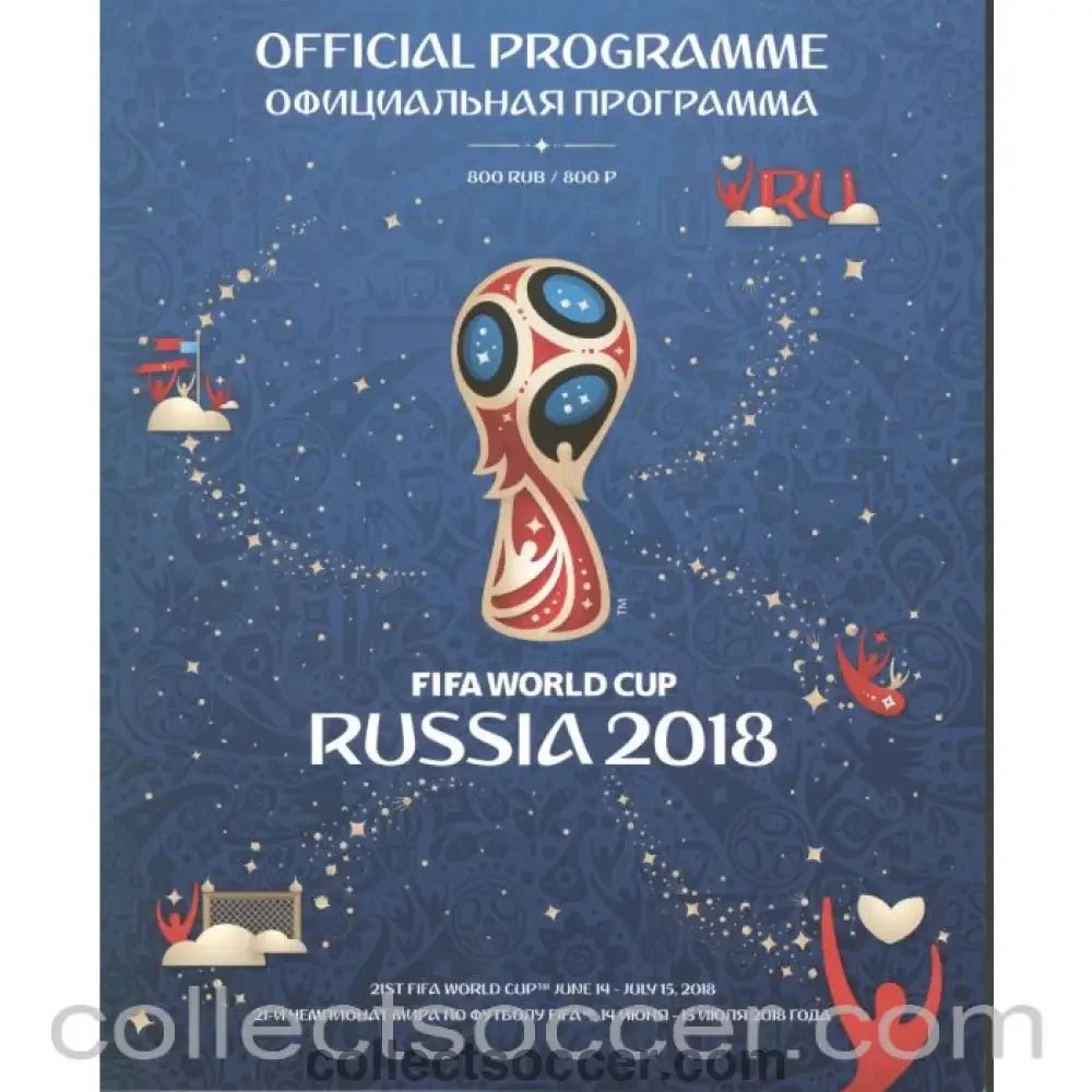 2018 World Cup Tournament Programme - Collect Soccer