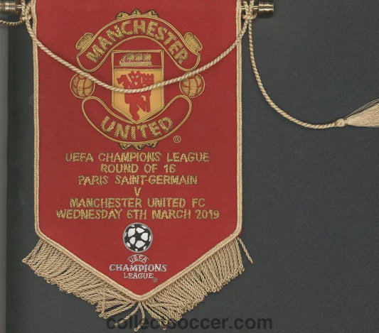 2019 Actual Match Exchange Pennant PSG v Manchester United