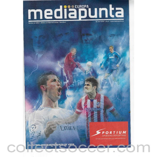2014 - Atletico Madrid v Chelsea 22/4/2014 Programme