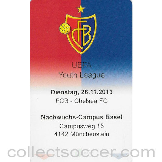 2013 - Ticket UEFA Youth League Basle v Chelsea 26/11/2013