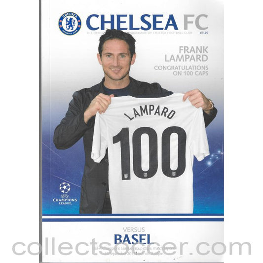 2013 - Chelsea v Basel 18/09/2013 Official Programme