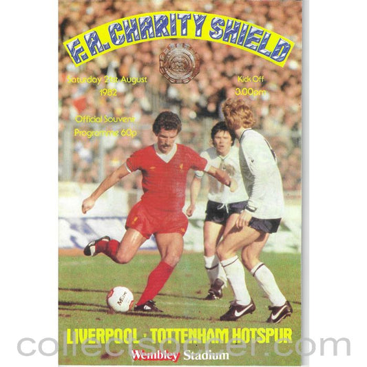 1982 Charity Shield Official Programme Liverpool v Tottenham Hotspur